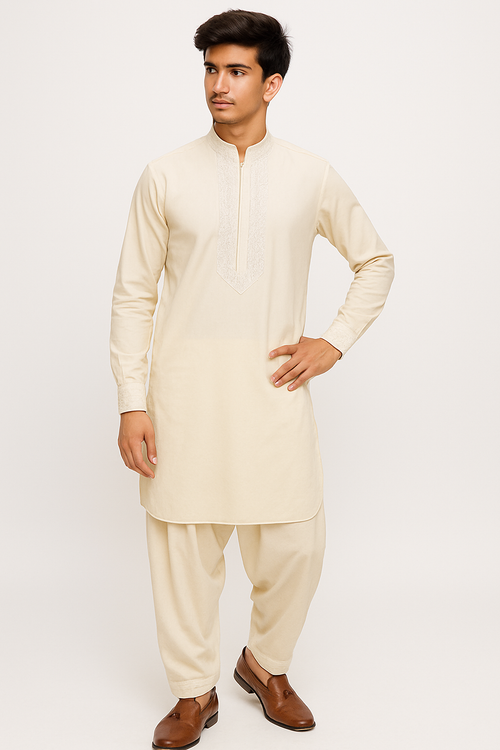 The Royal Beige Men Shalwar Kameez